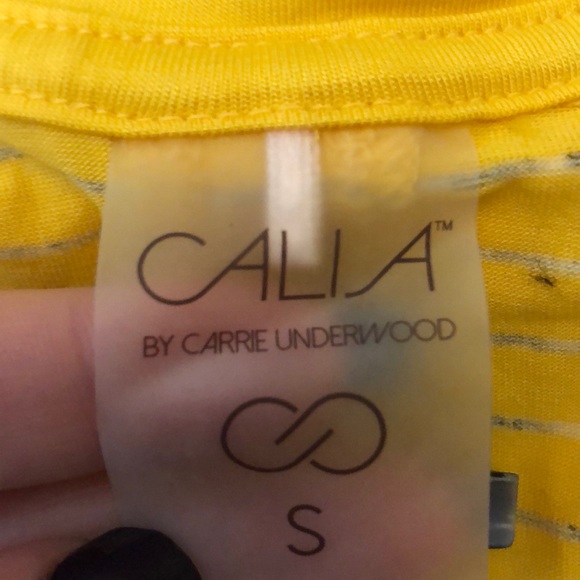 Calia by Carrie Underwood Yellow Striped Tee - Picture 7 of 8